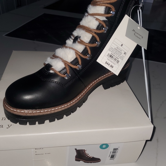a new day Black and Brown Lace-Up Boots - Picture 1 of 7